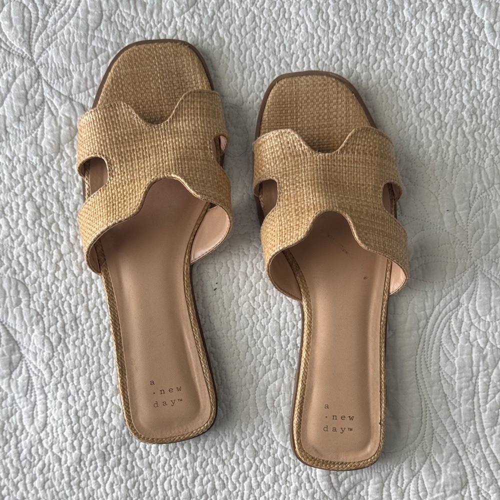 A New Day Women's Beige Woven Sandals